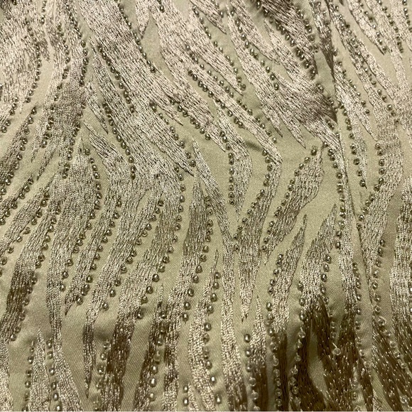 New! Stunning Zola Evening Beaded Formal Top in Shimmering Celery Green Size 12 - Picture 2 of 4
